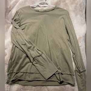 Olive green western long sleeve